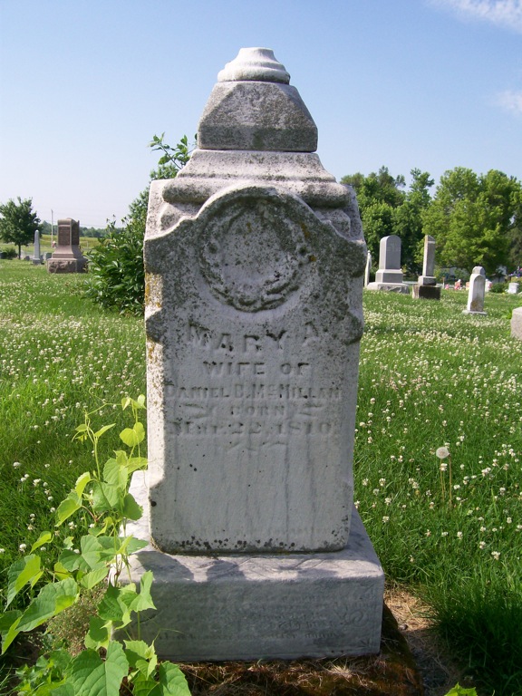 Mary Ann Hufford McMillan tombstone