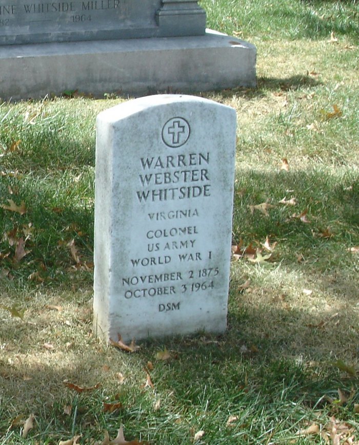 W. W. Whitside headstone at Arlington National Cemetery