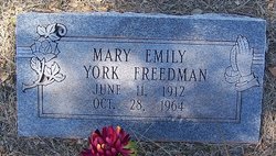 Mary Emily <i>York</i> Freedman