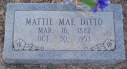 Martha Mae Mattie <i>Wiley</i> Ditto